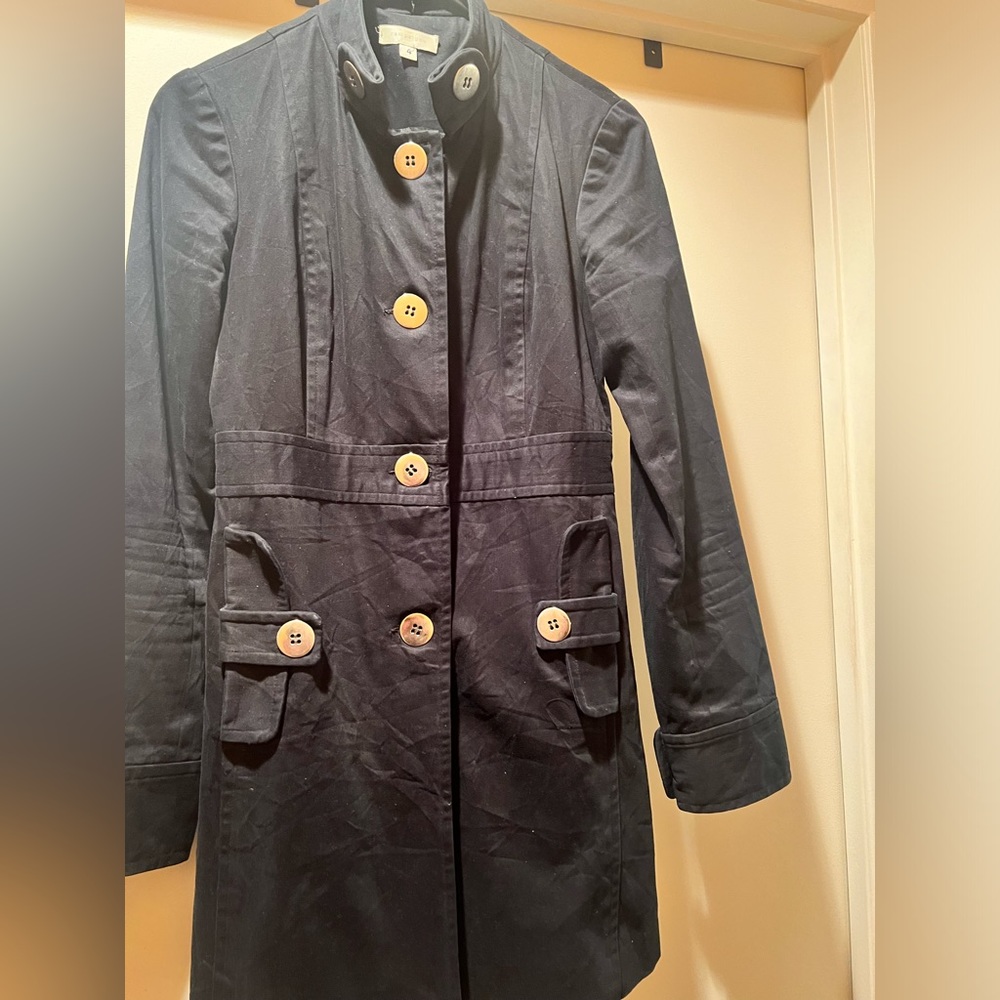 Beautiful Navy Blue Classic Coat will Never go out of Style. See details. Size 4